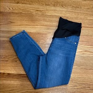 Liverpool denim stretch Maternity the ankle Jeggings 2 pack pockets size 12/31